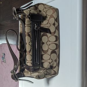 Coach Signature 6044 Mini Satchel Canvas Small Handbag Purse